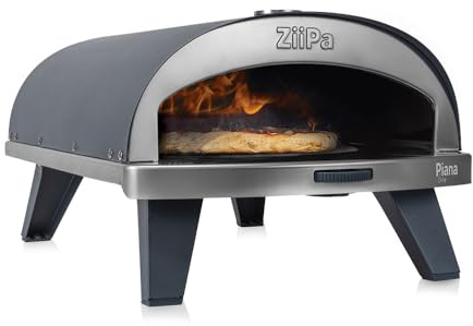 ZiiPa • Piana Gaz • Gasbetriebener Pizzaofen • Ardoise • Kompakt & innovativ • Aufheizzeit: 30 Min. • Express-Garzeit: 90 Sek. • Cordierit-Stein Ø 31,5 cm • 50 mb