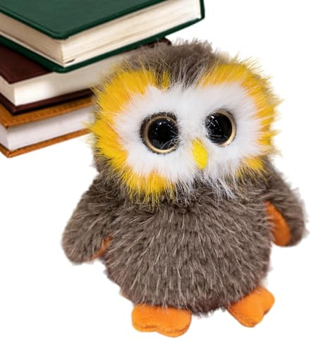 Sirseon Eulen-Handpuppe, Plüsch-Eulen, niedliches Plüschtier mit großen Augen, kleine Plüschtiere, Eulen-Spielzeug für Zuhause,