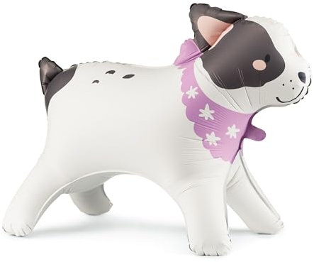 XL Folienballon Bulldogge süßer Bulldog sebstehend Ballon Geschenk Kinder Erwachsene Hundeliebhaber Geburtstag Deko