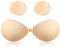 woleeup Sticky Bra Push Up Bras for Women - Silicone Stick on Bras, Invisible Adhesive Bra Reusable Backless Strapless Bras for Wedding Party Dress (UK, Cup & Band, B, Beige)