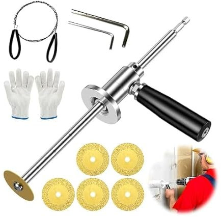 Inside Pipe Cutter for PVC Pipe Cutter Set, Stainless Steel Internal Pipe Cutter Tool with Built-in Scale and Adjustable Depth Gauge, Precision Cutting for Duct, HVAC or Exhaust Pipe