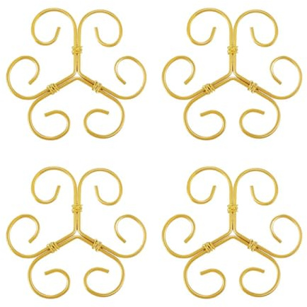 ShiningUU Plant Stem Support 4 Pack 30cm Iron Monstera Plant Support | Rust-Proof Stem Stakes & Trellis for Outdoor Indoor Growing | Vertical Growth Climbing Frame for Houseplants