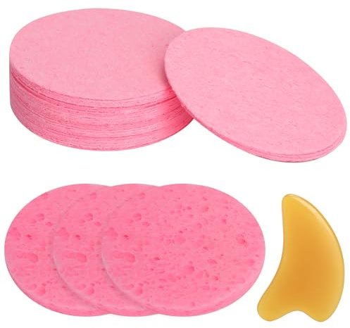 30 esponjas faciales comprimidas – Esponjas cosméticas naturales para limpieza facial; exfoliación; eliminación de maquillaje; aesthetic stuff; clean girl – limpieza facial fácil