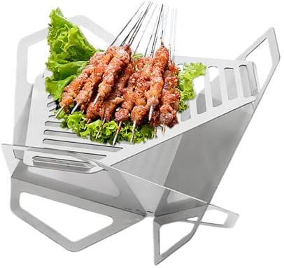 Liakyunf Braciere Portatile Da Campeggio,Riscaldatore da Esterno Portatile per Grigliata,Focolare Campeggio per Esterno - Per Famiglia E Amici, Uomini E Donne, Avventurieri, Giardino Ed