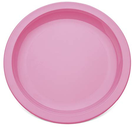 Harfield 23cm Polycarbonate Narrow Rimmed Plate Pink (Pack of 4)