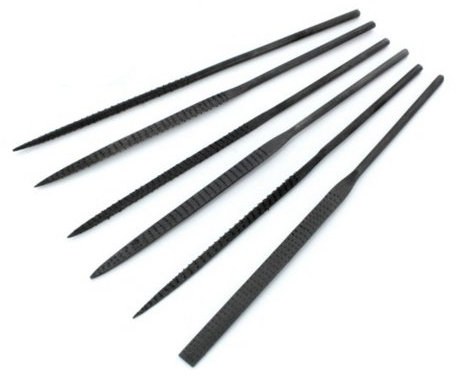 Modelcraft 6-Piece Rasp File Set Wax/Wood Work, Pack of 6, Silver