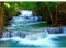 Runa Art Fototapete Wasserfall Vlies 352 x 250 cm Vlies Tapeten XXL Moderne Wandtapete Wohnzimmer Schlafzimmer Grün Blau 9036011b