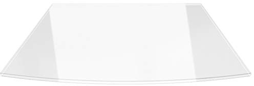 Funkenschutzplatte Segmentbogen 100x100cm Glasplatte ohne Dichtung | Glasbodenplatte, Glas, universal, Kaminofen, Kamin