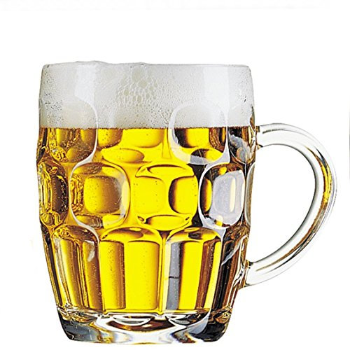 Arcoroc Confezione 3 Calici Birra con Manico 28 cl Linea Britannia Mug Calice Birra Classico Boccale Giarra