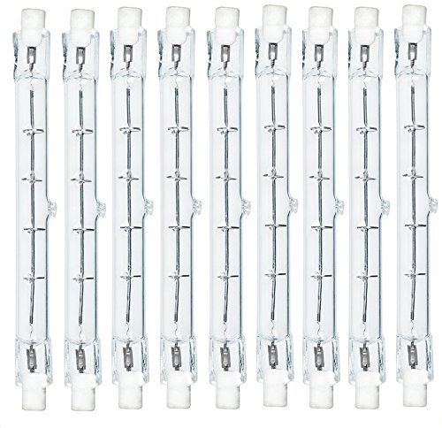 NCC-Licht 10 x Eco Halogen Leuchtmittel 400 Watt Halogenstab R7s 118mm, Arbeitsleuchten und Stehleuchten, ersetzt 500 Watt Glühbirne