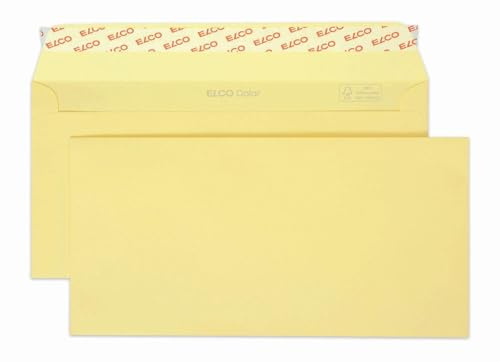 Elco 18833.41 Color Box mit Deckel und 250 Briefumschläge/Versandtasche, Haftklebeverschluss, C5/6 DL, 100g, hellchamois, Fenster: nein