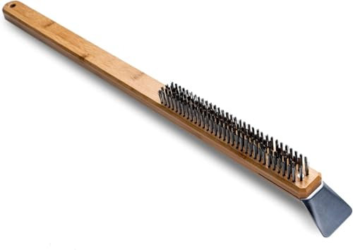 Ooni Wire Brush & Scraper – BBQ and Pizza Stone Cleaner, Grill Cleaner, Outdoor Cooking Tools, Barbecue Utensils