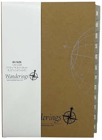 Inserts De Calendrier A5 2025/26 – 8 1/4 X 5 5/8 (21 cm X 14,2 Cm) – Recharge De Calendrier Mensuel Et Hebdomadaire Épais Pour Classeur A5 À 6 Anneaux, Compatible Avec Filofax - à Juin 2026