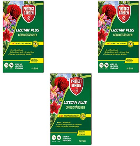 Protect Garden Combistäbchen Lizetan Plus 3 x 40 Stück Dünger und Schutz in einem
