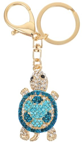 VALICLUD Strass Schildkröte Schlüsselanhänger Kristall Schildkröte Anhänger Schlüsselring Dekorative Keychain Ornament Auto Tasche Handtasche Anhänger Zubehör Inspiriert Keyring Geschenke