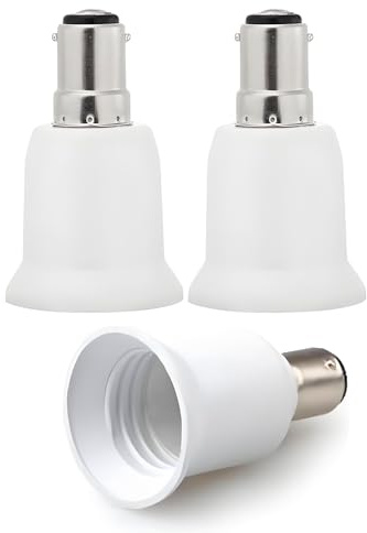 Adattatore convertitore base B15 a E27, TWDRTDD B15 B15D a E27 portalampada convertitore presa luminosa per lampadina a led (3, B15-E27)