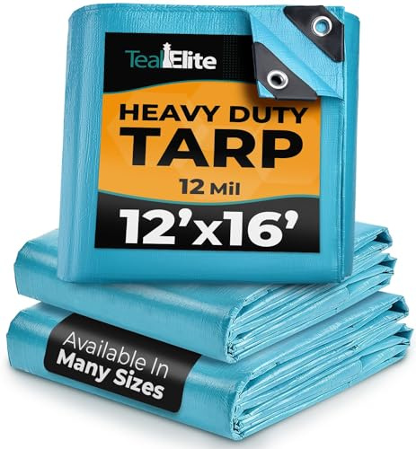 Telone da 3,5 x 40,6 m, impermeabile, 12 mm, resistente, multiuso, per baldacchino, tenda, barca, camper..