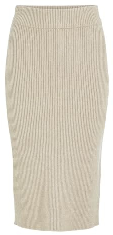 Vila Kvinnors VIRIL penna HW stickad kjol NOOS kjol, naturlig melange, XXL, Naturlig blandning, XXL