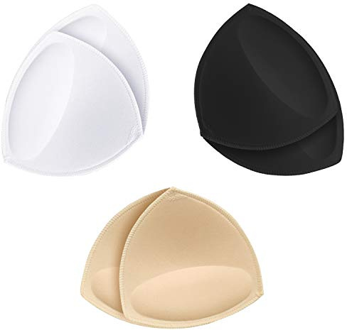 TopBine Removable Bra Pads Inserts Women's Comfy Sports Cups Bra Insert for Bikini Top Swimsuit (C/D 3 Color, A-D)