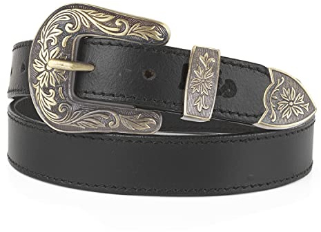 Lois - Breit Ledergürtel für Damen, Gürtel 3 cm Breit, Ledergürtel Schwarz, Eleganter Gürtel, Gürtel Schwarz