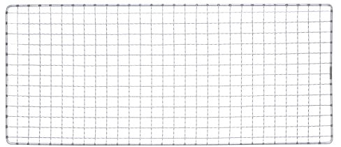 sourcing map 2pcs Square BBQ Grill Net 17.3x7.5 Electroplated Stainless Steel Barbecue Mesh Mat for Baking Smoking Charcoal Grilling Roasting