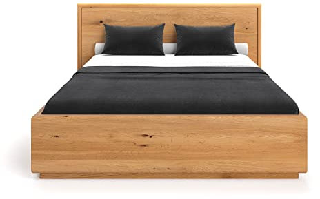 Danzz Holzbett Valor mit Behälter aus massiver Eiche, Zeitlose Gestalt, Exklusives, 160x220 cm
