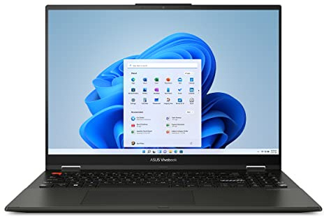 ASUS Vivobook S 16 Flip 2023 de 16 pulgadas WUXGA 16:10 Touch, CPU Intel Core i5-13500H, gráficos Intel HD, 8 GB de RAM, SSD de 512 GB, compatible con lápiz capacitivo, Windows 11 Home, negro