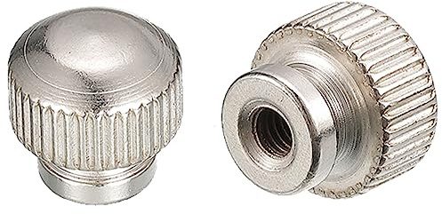 QUARKZMAN Rändelmuttern 4pcs M4 x T13mm x H13mm Kohlenstoffstahl Rändelmutter mit Kragen Hoher Kopf Sackloch Rändelmuttern für 3D Druckerteile