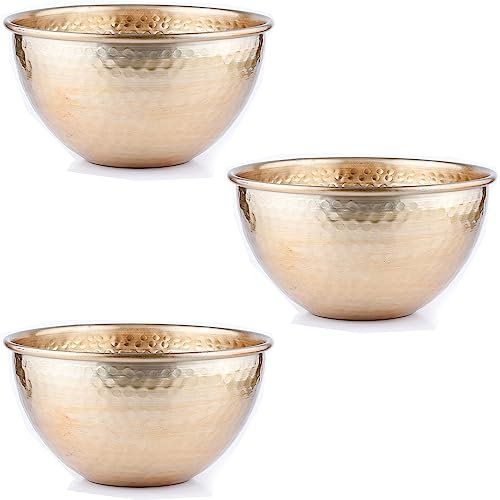 Lot de 3 coupes de service vintage Erla Gold, 24 cm