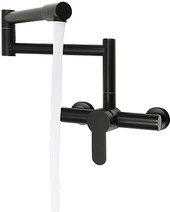 biniliubi - Grifo de columna antical termostático para casa, termostato de ducha, montaje en pared, mezclador suave, de gran flujo, pulido estándar, cromado, diseño plegable, decoración