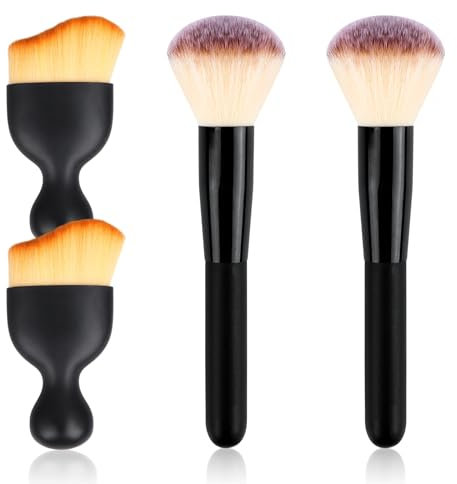 Encuryna Lot de 4 brosses de détail pour voiture - Outil de nettoyage intérieur de voiture - Poils doux - Brosse de nettoyage de la poussière - Brosse de nettoyage pour voiture