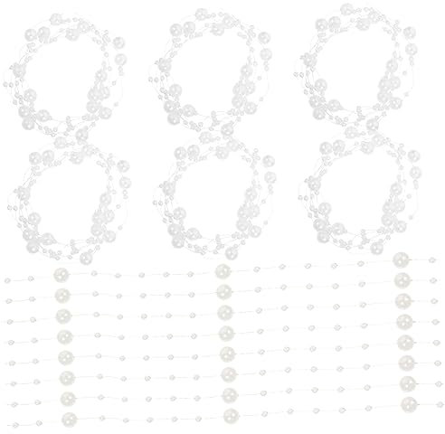 Cadena de Perlas Artificiales de Color Claro 30 Piezas para Decoración