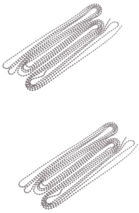 COHEALI 2 Stück 3 Kugelkette aus Edelstahl Perlenkette mit Verbindungsstück Kette mit Verbindungsstücken Kugelkette aus Stahl verbandsschere trimmschere Perlenkette aus Edelstahl Silver