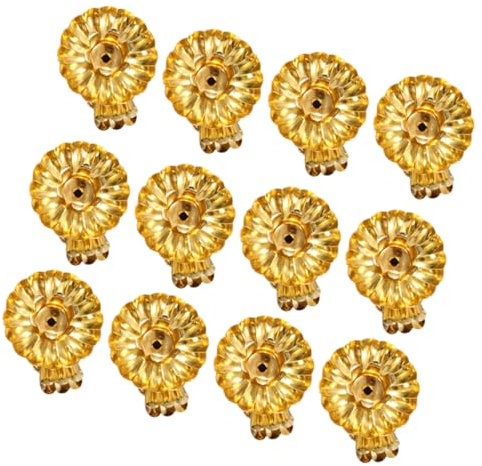 SHOWERORO 15 Stücke Metall Kerzenhalter Clips Vintage Leuchter Halter Tisch Kerzenhalter Für Feste Und Dekoration