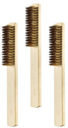 iplusmile Kupferdrahtbürsten-set 3-teilig Stahldrahtbürste Zur Detailreinigung Drahtkratzbürste Staubentfernung