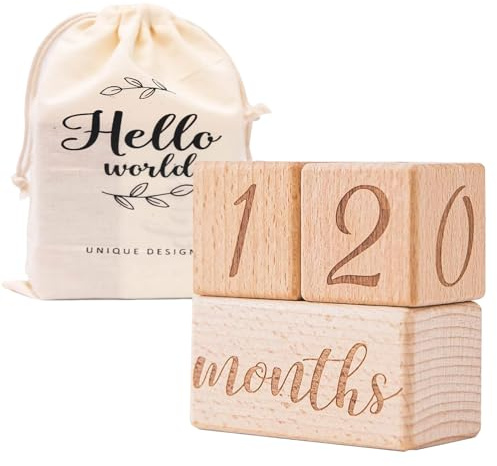 Baby Milestone Holzbauklötze Meilenstein Baby erstes Jahr Wachstum Foto Requisiten Meilensteine Baby Dusche Geschenke