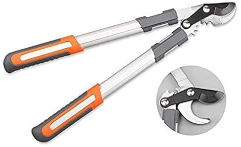 KHYTEBV Tijeras de podar, Tijera de podar de Yunque, con Sistema de Corte con transmisión por Engranajes, para podar Ramas de árboles y setos, Longitud del Mango 36 cm, Longitud de la Tijera