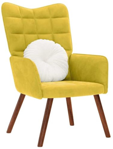 qohoio Relaxsessel Sessel Wohnzimmer Relax Sessel Lounge Sessel Relaxstuhl Sessel Wohnzimmer Relax Wohnzimmer Sessel Gelber Samt