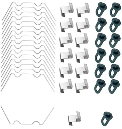 VICASKY Clips Acier Inoxydable Forme de W pour Serre Clips de Fixation Z Accessoires pour Fixation des Vitres de Serre