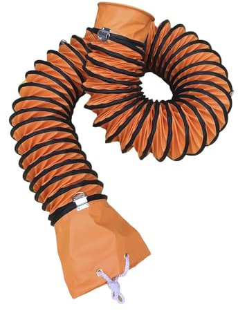 YXLYFDLY Tuyau d'évacuation léger pour sèche-linge avec corde réglable, tuyau d'évacuation flexible pour sèche-linge et canal de sèche-linge avec anneaux en forme de D pour usines, facile à ranger (L