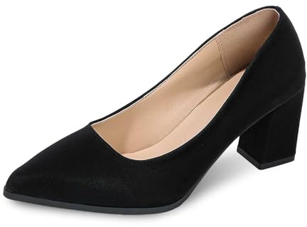 Scarpe da donna con tacco alto Dirndl, comode da donna, con tacco alto, con piedi larghi, 35-46 Oktoberfest, 01 nero, 43 EU