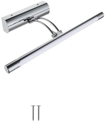 LZQ LED Spiegelleuchte Bad Kaltweiß, Drehbare Spiegellampe Schminklicht Spiegel, Badleuchte Badezimmer Lampe mit Schalter, Wandleuchte Schrankleuchte Beleuchtung Badlampe IP44 Wasserdicht (J03, 15W)