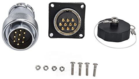 Respicefinem 500V WS24 Conector de Enchufe de Enchufe de aviación Conector de alimentación Impermeable con Rendimiento eléctrico Estable Presión de Alta Resistencia Explosio de