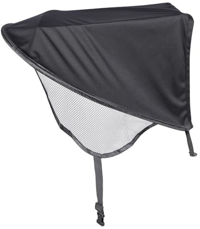 Parasol para Cochecito Negro de Licra, Diseño Alargado