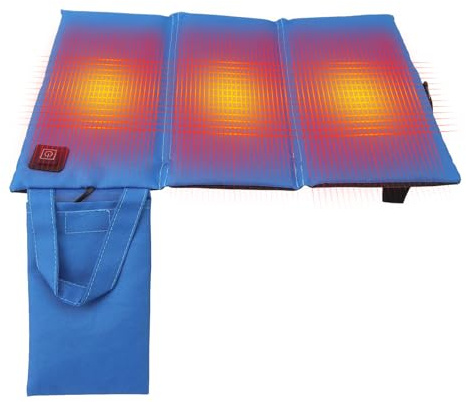 Beheiztes Outdoor Kissen Mit Power Institution Tasche 3 Heizstufen Rosafarbene Indikatoren Transportable Kalte Regenbekleidung Beheizter Stadionstuhl Mit USB
