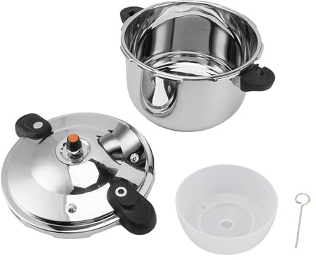CHICIRIS Pot instantané de Grande capacité en Acier Inoxydable, Conception Multifonctionnelle, Cuisson Efficace pour Cuisinière à Gaz à Induction (10L)