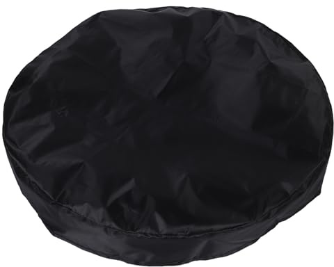 Housse Ronde Extérieure pour Table, 210d Oxford, Imperméable, Noire | Protection Anti Poussière, Pliable et Légère, Rangement Facile, pour Jardin, Terrasse, Balcon, Mobilier