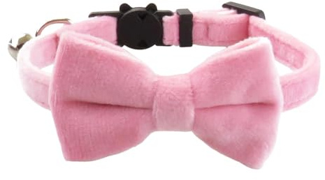 Hundehalsband mit Glöckchen, atmungsaktiv, hautfreundlich, mit Fliege | Hundebekleidung, schönes Halsband für Zuhause, Hochzeit, Spazierengehen, Reisen, Fotografie