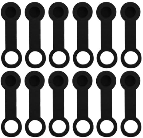 Ciieeo 50 Piezas Tapa Boquilla de Freno Tuerca de Purga de Freno de Goma Negra Tapones de Coche Instalación Rápida para Mantenimiento Automotriz