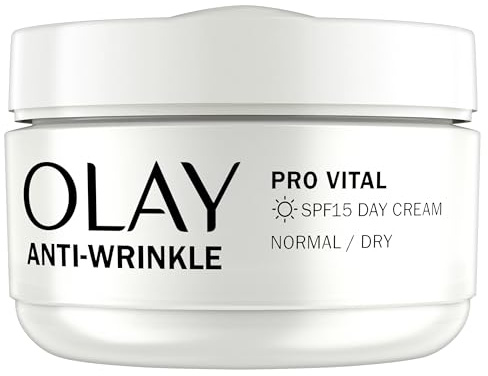 Olay Anti-Wrinkle Pro Vital Day Cream With SPF15, Helps Visibly Reduce Fine Lines & Wrinkles, For Mature Skin, 50ml